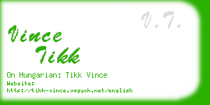 vince tikk business card